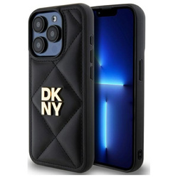 DKNY DKHCP15LPQDSLK iPhone 15 Pro 6.1"   czarny/black Quilted Stack Logo