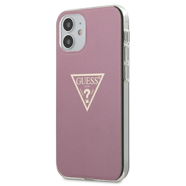 Guess GUHCP12SPCUMPTPI iPhone12 mini 5,4" różowy/pink hardcase Metallic Collection