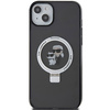 Karl Lagerfeld Ring Stand Karl&amp;Choupette MagSafe case for iPhone 14 / 15 / 13 - black