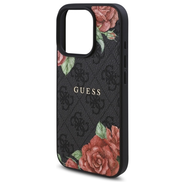Guess GUHMP16LP4ROPEMCK iPhone 16 Pro    6.3" czarny/black hardcase 4G Flowers Print MagSafe