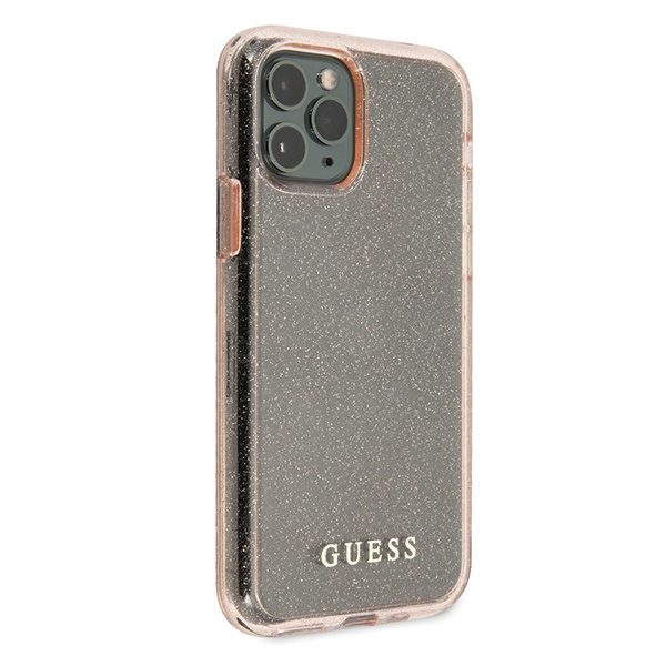 Guess GUHCN65PCGLPI iPhone 11 Pro Maxróżowy/pink hard case Glitter