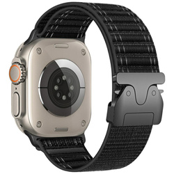 Pasek Beline Woven Nylon Diagonal Style Parachute do Apple Watch 42/44/45/49mm czarny