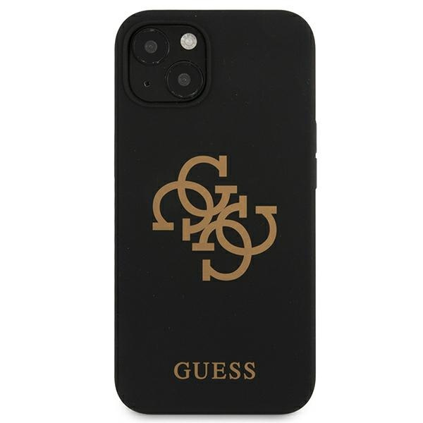 Guess GUHCP13MLS4GGBK iPhone 13 / 14 /15 6.1" czarny/black hard case Silicone 4G Logo