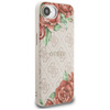 Etui Guess 4G Flowers Print MagSafe do   iPhone 16e różowy