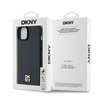 DKNY DKHMP15MPSHRPSK iPhone 15 Plus /14 Plus 6.7" czarny/black hardcase Leather Monogram Pattern Metal Logo MagSafe