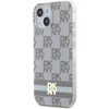 DKNY DKHMP15SHCPTSE iPhone 15 / 14 / 136.1" beżowy/beige hardcase IML Checkered Mono Pattern & Printed Stripes MagSafe