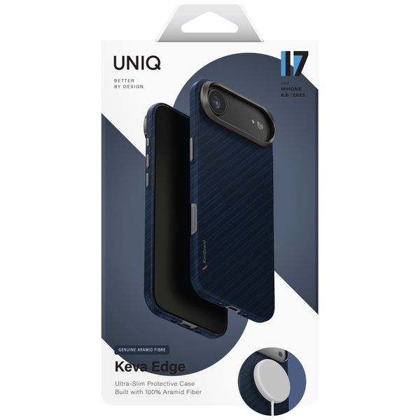 Etui UNIQ Keva EDGE do iPhone Air        Magclick Charging niebieski