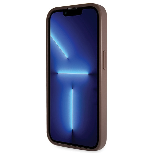 Guess GUHCP15LP4TDSCPW iPhone 15 Pro 6.1" brązowy/brown hardcase Crossbody 4G Metal Logo