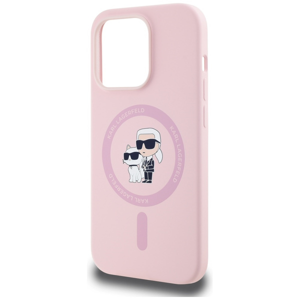 Etui Karl Lagerfeld Silicone             Karl&Choupette MagSafe do iPhone 14 Pro różowy