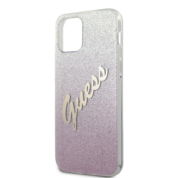 Guess GUHCP12LPCUGLSPI iPhone 12 Pro Max6,7" różowy/pink hardcase Glitter Gradient Script