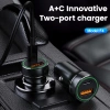 JELLICO car charger F4 PD 20W 1xUSB-C + 1xUSB QC3.0 + cable USB-C Black