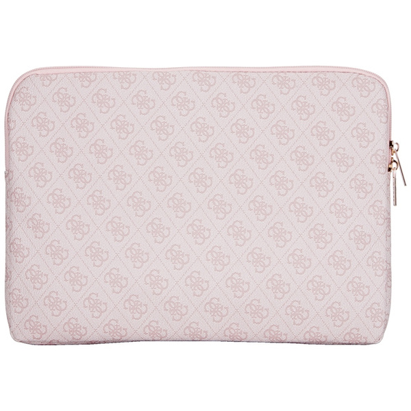Torba Guess Sleeve 14" 4G Zipper Pocket  Triangle Logo różowy