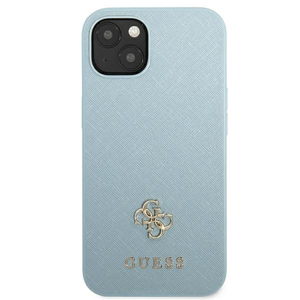 GUESS GUHCP13MPS4MB IPHONE 13 / 14 / 15 6.1" NIEBIESKI/BLUE HARDCASE SAFFIANO 4G SMALL METAL LOGO