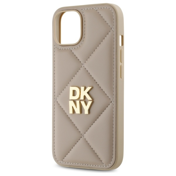 DKNY DKHCP14SPQDSLE iPhone 14 6.1"       beżowy/beige Quilted Stack Logo