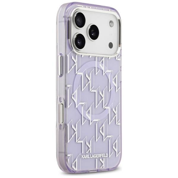 Etui Karl Lagerfeld IML KL Monogram      MagSafe do iPhone 17 Pro Max fioletowy