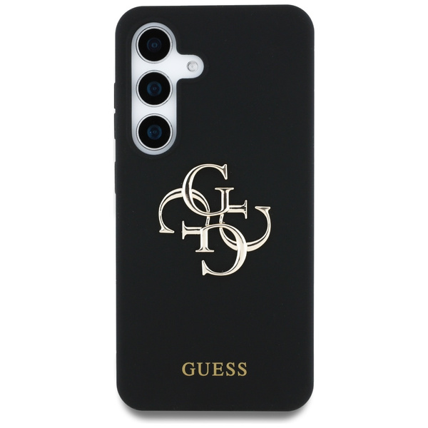 Etui Guess Silicone Big 4G Logo Bottom   Script Samsung Galaxy S25 czarny