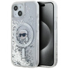 Karl Lagerfeld KLHMP15SLGKISGH iPhone 15 / 14 / 13 6.1" hardcase transparent Liquid Glitter Karl Head Magsafe