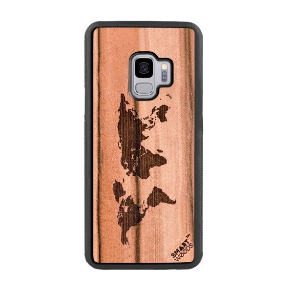 CASE ETUI DREWNIANE SMARTWOODS MAPA ŚWIATA SAMSUNG GALAXY A40