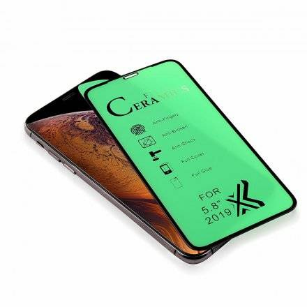 SZKŁO HARTOWANE CERAMICZNE PREMIUM FLEX IPHONE 13 MINI CZARNE 