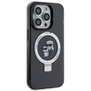 Karl Lagerfeld KLHMP15LHMRSKCK iPhone 15 Pro 6.1" black/black hardcase Ring Stand Karl&amp;Choupette MagSafe