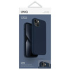 Etui Uniq Lino na iPhone 14 Plus - niebieskie