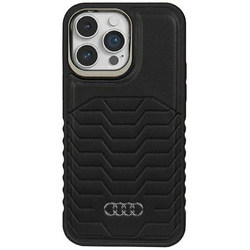 Audi Synthetic Leather MagSafe iPhone 14 Pro 6.1" czarny/black hardcase AU-TPUPCMIP14P-GT/D3-BK