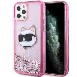 [20 + 1] Karl Lagerfeld KLHCP12MLNCHCP iPhone 12/ 12 Pro 6,1" różowy/pink hardcase Glitter Choupette Head