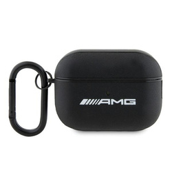 AMG AMAP2SLWK AIRPODS PRO 2 (2022/2023) COVER CZARNY/BLACK LEATHER WHITE LOGO