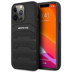 AMG AMHCP14XGSEBK iPhone 14 Pro Max 6,7"  czarny/black hardcase Leather Debossed Lines