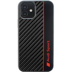 Audi Carbon Fiber Stripe iPhone 12/12 Pro 6.1" czarny/black hardcase AUS-TPUPCIP12P-R8/D1-BK