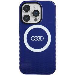 Audi IML Big Logo MagSafe Case iPhone 14  Pro 6.1" niebieski/navy blue hardcase AU-IMLMIP14P-Q5/D2-BE