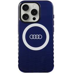 Audi IML Big Logo MagSafe Case iPhone 15  Pro 6.1" niebieski/navy blue hardcase AU-IMLMIP15P-Q5/D2-BE