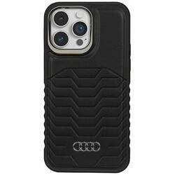 Audi Synthetic Leather MagSafe iPhone 14  Pro 6.1" czarny/black hardcase AU-TPUPCMIP14P-GT/D3-BK