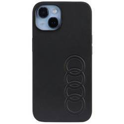 Audi Synthetic Leather iPhone 14 / 15 /  13 6.1" czarny/black hardcase AU-TPUPCIP14-TT/D1-BK