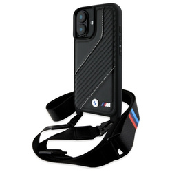 BMW BMHCP16M23PSCCK iPhone 16 Plus 6.7"   czarny/black hardcase M Edition Carbon Stripe & Strap