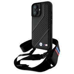 BMW BMHCP16S23PSCCK iPhone 16 6.1"        czarny/black hardcase M Edition Carbon Stripe & Strap