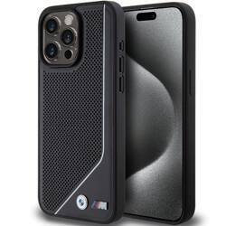 BMW BMHMP15L23PUCPK IPHONE 15 PRO 6.1" CZARNY/BLACK HARDCASE PERFORATED TWISTED LINE MAGSAFE