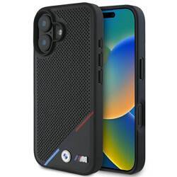 BMW BMHMP16M23PUPDK iPhone 16 Plus 6.7" czarny/black hardcase M Perforated Tricolor Line MagSafe