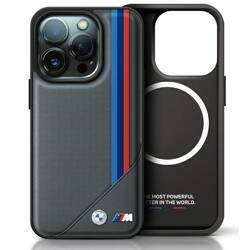 BMW BMHMP16X23PUTRA iPhone 16 Pro Max 6.9" antracyt/antracite hardcase M Meshed Tricolor Stripes MagSafe