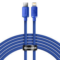 Baseus Crystal Shine Series kabel przewód USB do szybkiego ładowania i transferu danych USB Typ C - Lightning 20W 2m niebieski (CAJY000303)