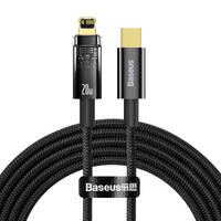 Baseus Explorer Series kabel przewód USB Typ C – Lightning 20W 2m czarny (CATS000101)