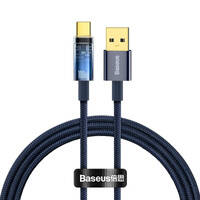 Baseus Explorer Series kabel przewód USB – USB Typ C 100W 1m niebieski (CATS000203)