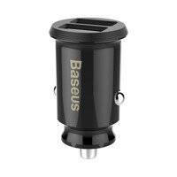 Baseus Grain Car Charger mini ładowarka samochodowa 2x USB 3.1A czarny (CCALL-ML01)