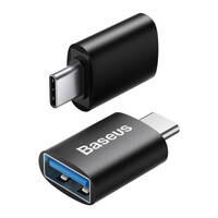 Baseus Ingenuity Series przejściówka adapter z USB Typ C do USB-A 3.2 gen 1 czarny (ZJJQ000001)