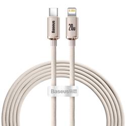 Baseus kabel Crystal Shine USB-C - Lightning 2,0 m 20W różowy