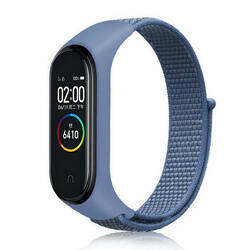 Beline pasek Mi Band 7/6/5/4/3 NylonLoop niebieski/blue