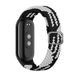 Beline pasek Mi Band 9/8 Textile czarno/biały  black/white