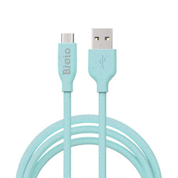 Bioio kabel USB - microUSB 1,0 m 2,4A niebieski