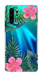 CaseGadget ETUI NADRUK LIŚCIE I KWIATY HUAWEI P30 PRO