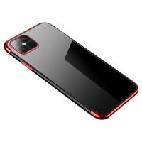 Clear Color case żelowy pokrowiec etui z metaliczną ramką Xiaomi Redmi Note 11 Pro+ 5G / 11 Pro 5G / 11 Pro czerwony